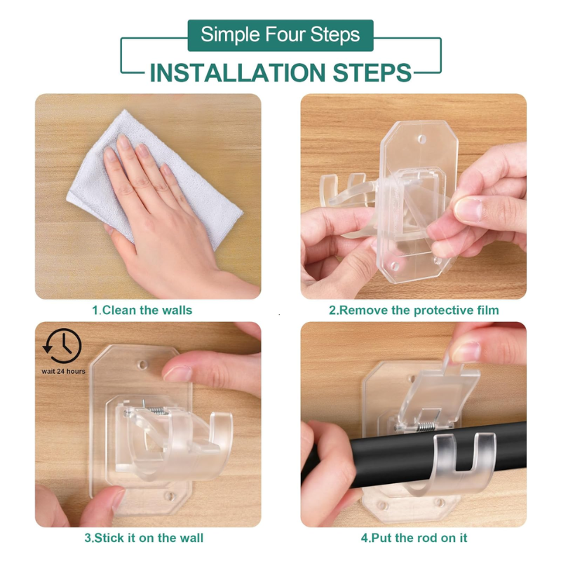 Easy Stick Curtain Holders
