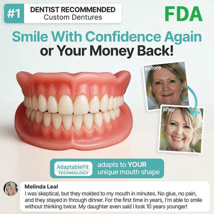 ⏰Ends Today: 70% OFF! 🌎Demorva™ Medical Full Denture with Strong Suctiond🦷Obtain American Dental Association (ADA) Certification